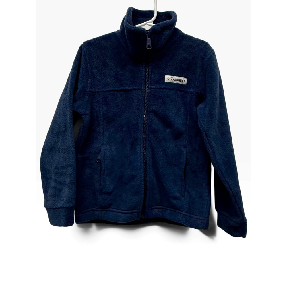Columbia Kids Birch Falls Fleece Full Zip Jacket Navy Blue Winter Snow Warm
